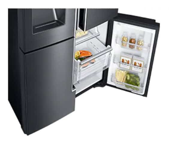 23 cu. ft. Counter Depth 4 Door Flex™ Refrigerator with FlexZone™ in Black Stainless Steel