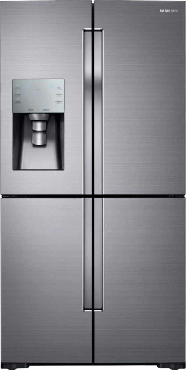 Best Buy: Samsung 28.1 Cu. Ft. 4-Door Flex French Door Fingerprint  Resistant Refrigerator Stainless Steel RF28K9070SR