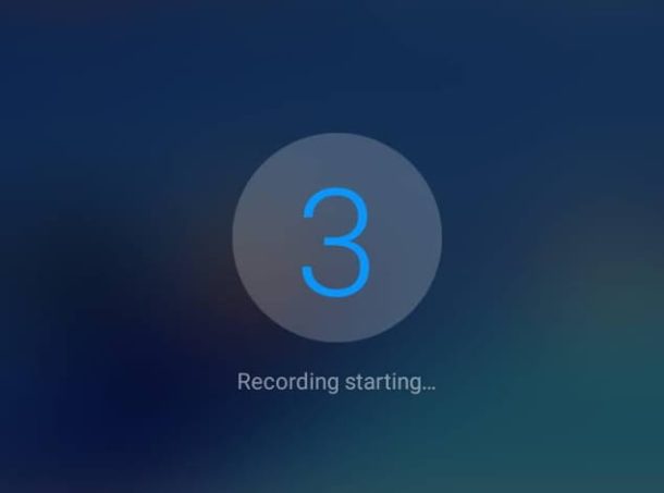 Countdown record screen Galaxy S8