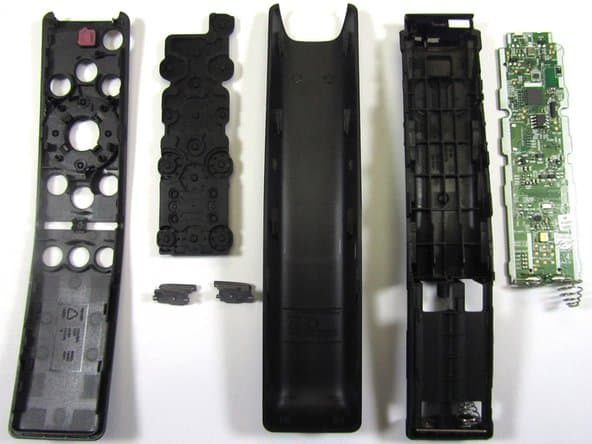 Teardown Exploded Views of the Frontside and Backside of Samsung QLED TV Remote