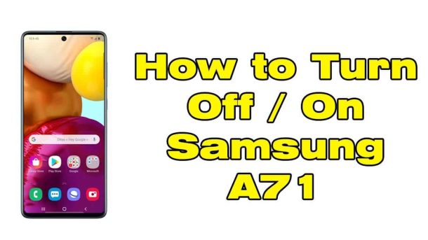 How to Turn off Samsung A71 - YouTube