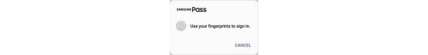 Fingerprint to Acess Samsung Pass
