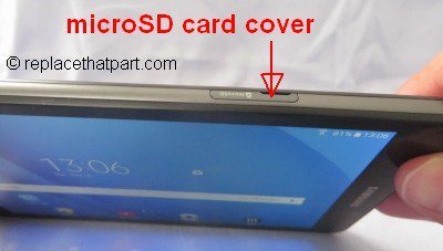  Find and remove the microSD card cover