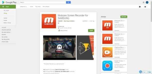 Screen Record on Samsung s9-Mobizen Screen Recorder for Samsung