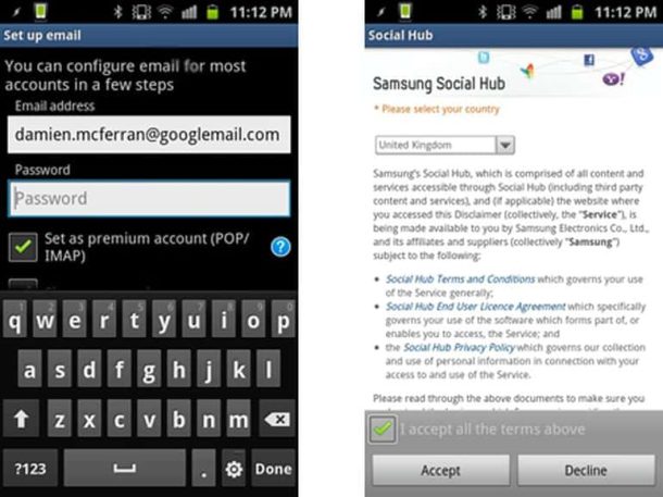 How to make your Samsung Galaxy S2 a social network powerhouse: step 1.2