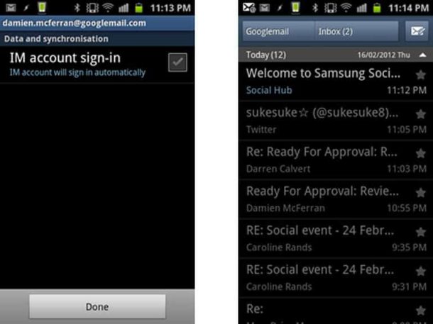 How to make your Samsung Galaxy S2 a social network powerhouse: step 1.3