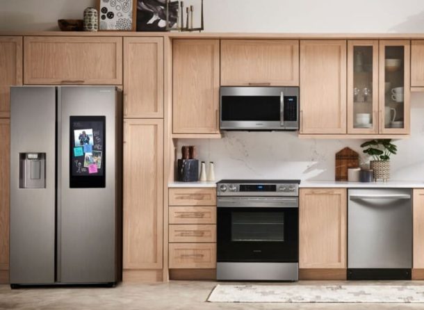 smart refrigerator in home kitchen